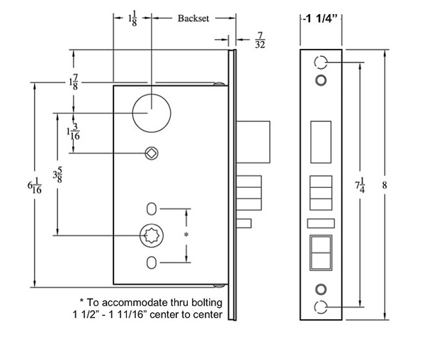 PERIOD BRASS MORTISE LOCK